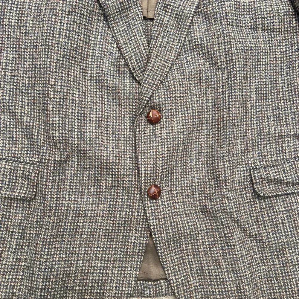 Vtg Christopher Hart Plaid Wool Tweed Blazer 44 Old‎ Money Preppy Sport Coat
